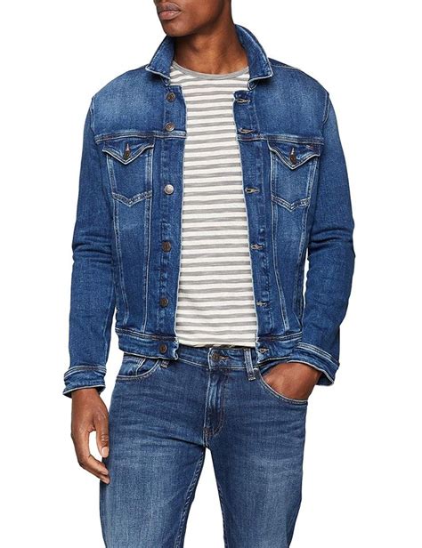 tommy hilfiger denim jacket|tommy jeans denim jacket men.